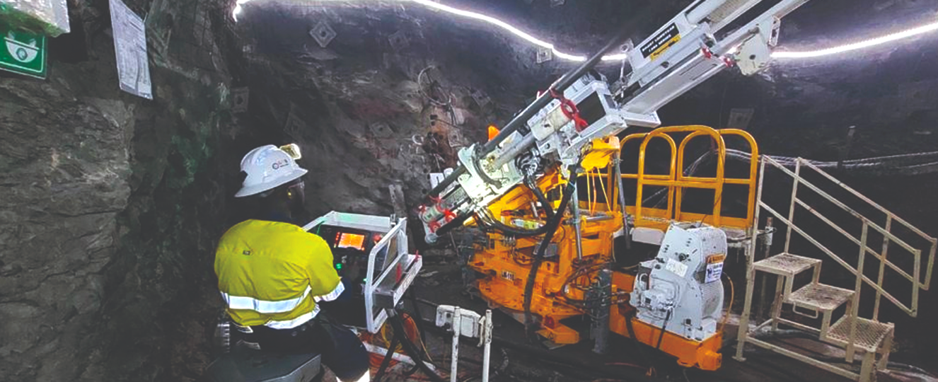 Rig drilling on site