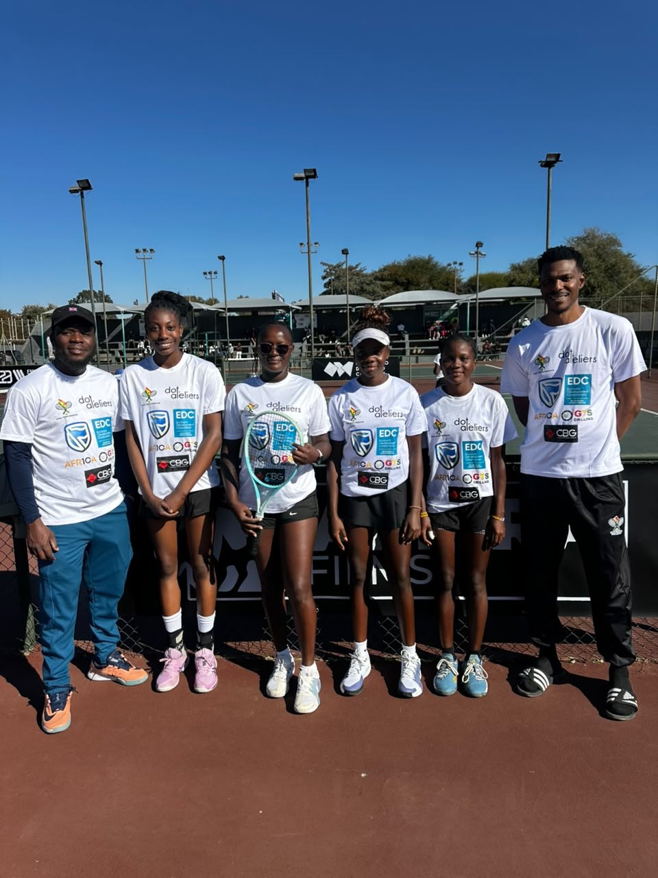 Ghana Women's National Tennis Team supported by GTS Drilling
