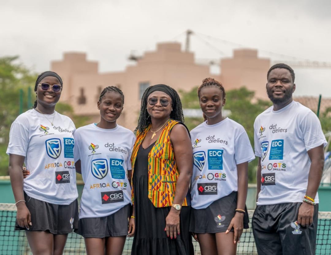Ghana Women's National Tennis Team supported by GTS Drilling