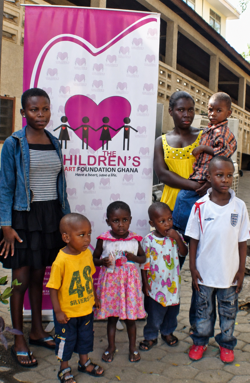 Families and children supported by the Children’s Heart Foundation Ghana