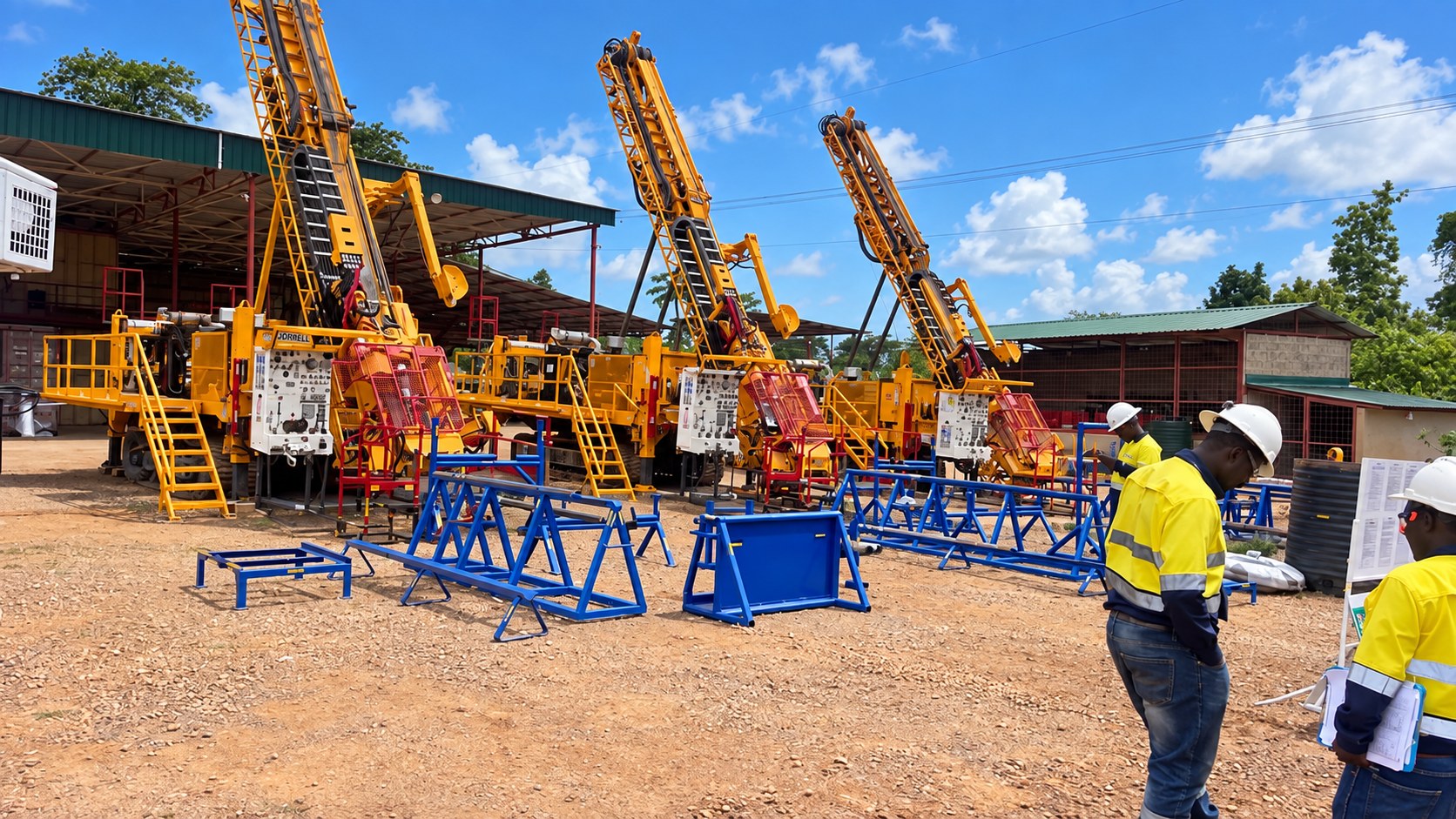 Drill rigs and equipment yard — Ghana